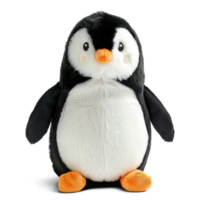 ai generado mullido pingüino relleno animal juguete con suave piel aislado en transparente antecedentes ai png