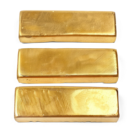 AI generated Golden bars isolated on transparent background. Stack of Gold Bars Cutout png