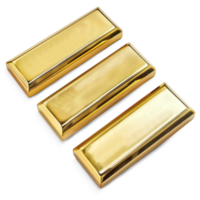 AI generated Golden bars isolated on transparent background. Stack of Gold Bars Cutout png