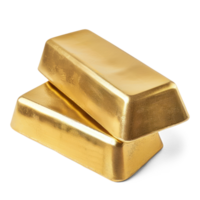AI generated Golden bars isolated on transparent background. Stack of Gold Bars Cutout png