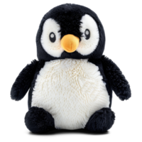 ai generado mullido pingüino relleno animal juguete con suave piel aislado en transparente antecedentes ai png