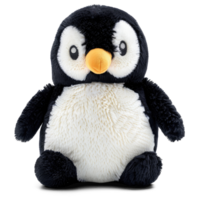 AI generated Fluffy Penguin Stuffed Animal Toy with Soft Fur isolated on transparent background AI png