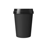 Takeaway coffee paper cup and realistic mockup vector