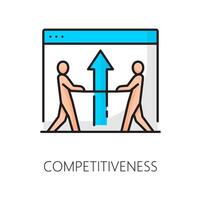Competitiveness. Sem. Search engine marketing vector