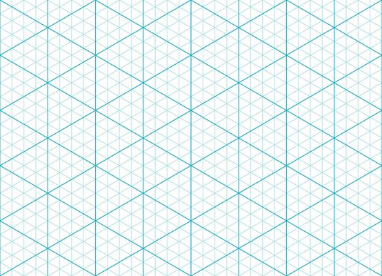 Blue isometric paper grid pattern, mesh background