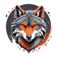 ai gerado uma desenho animado gráfico Projeto com Lobo png