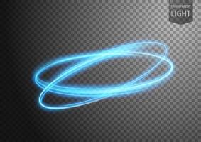 Abstract Blue Ring of Light with A Background, Isolated and Easy to Edit, Vector Illustration