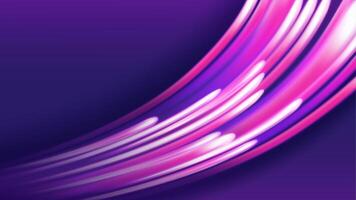 Abstract Violet Wavy Line of Light on Purple Background, Vector Illustration