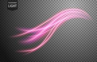 Abstract Pink Wave of Light with A Background, Isolated and Easy to Edit, Vector Illustration