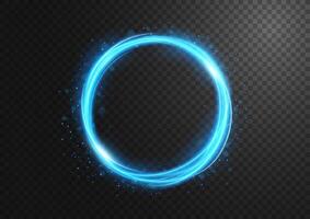 Abstract Blue Ring of Light with Blue Sparks, on A Background, Isolated and Easy to Edit, Vector Illustration