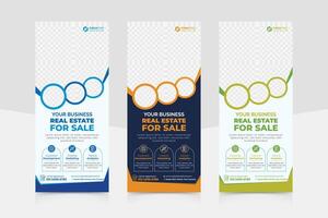 Corporate Business Roll Up Banner stand template design vector