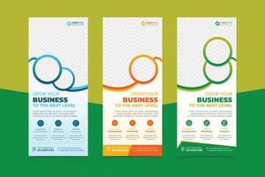 Business Roll Up Banner Template vector