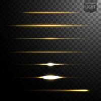 Abstract Gold Light Lines Isolated on Background, Easily Transferred to Your Project, Vector Illustration