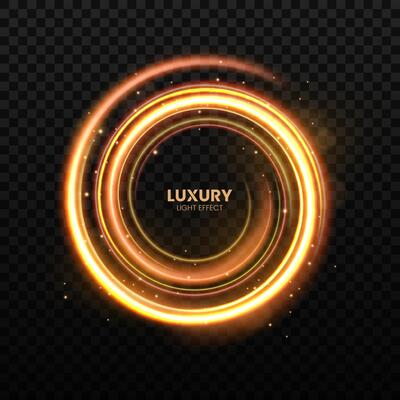 Round Gold Light Twisted, Suitable For Product Advertising, Product Design, and Other, Vector Illustration