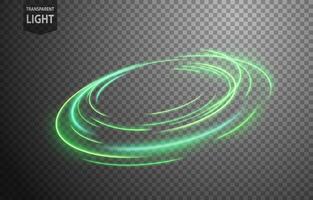 Abstract Green Twist of Light with A Background, Isolated and Easy to Edit, Vector Illustration