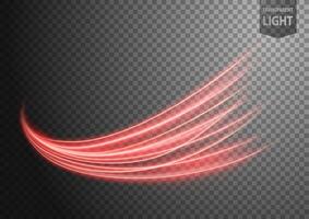 Abstract Red Wave of Light with A Background, Isolated and Easy to Edit, Vector Illustration