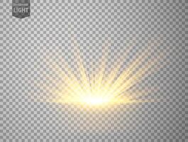 Abstract Gold Rays Rising. Isolated on Background, Vector Illustration