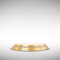 Round Golden Podium, Isolated and Easy to Edit, Vector Illustration