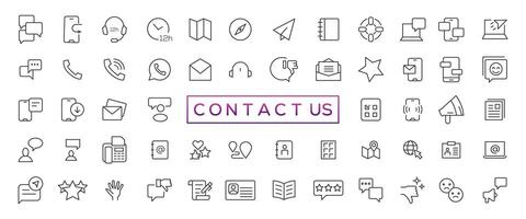 Set of simple Contact us icons for web and mobile app. Social Media network icon call us email mobile signs. Customer service. Contact support sign and symbols vector