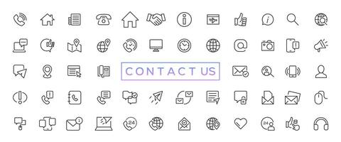 Set of simple Contact us icons for web and mobile app. Social Media network icon call us email mobile signs. Customer service. Contact support sign and symbols vector