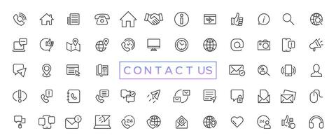 Set of simple Contact us icons for web and mobile app. Social Media network icon call us email mobile signs. Customer service. Contact support sign and symbols vector