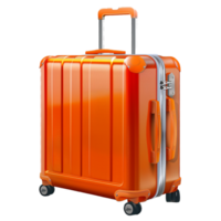 AI generated Big Colorful Travel Suitcase Isolated Cutout with Shadow on Transparent Background PNG File