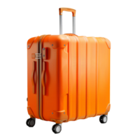 AI generated Big Colorful Travel Suitcase Isolated Cutout with Shadow on Transparent Background PNG File