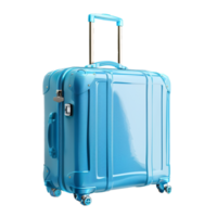 ai généré gros coloré Voyage valise isolé coupé avec ombre sur transparent Contexte png fichier