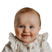 ai generato sorridente bambino superiore tiro con trasparente sfondo png per versatile uso nel disegni e presentazioni