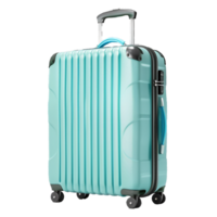 ai généré gros coloré Voyage valise isolé coupé avec ombre sur transparent Contexte png fichier