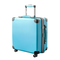 AI generated Big Colorful Travel Suitcase Isolated Cutout with Shadow on Transparent Background PNG File