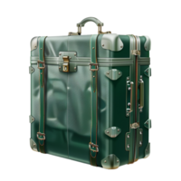 AI generated Big Colorful Travel Suitcase Isolated Cutout with Shadow on Transparent Background PNG File