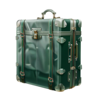 ai généré gros coloré Voyage valise isolé coupé avec ombre sur transparent Contexte png fichier