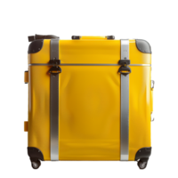 AI generated Big Colorful Travel Suitcase Isolated Cutout with Shadow on Transparent Background PNG File