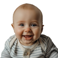 AI generated Smiling Baby Upper Shot with Transparent Background PNG for Versatile Use in Designs and Presentations