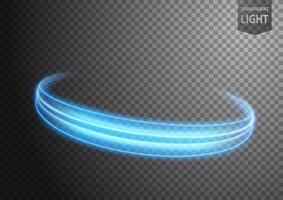 Abstract Blue Ring of Light with A Background, Isolated and Easy to Edit, Vector Illustration
