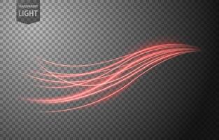 Abstract Red Wave of Light with A Background, Isolated and Easy to Edit, Vector Illustration