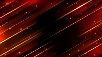 Abstract Red background with Flying Particles, Vector Illustration