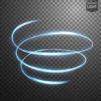 Glowing Spiral on Background, Abstract Light Speed Motion Effect, Vector Illustration