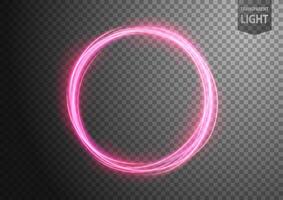 Abstract Pink Ring of Light with A Background, Isolated and Easy to Edit, Vector Illustration