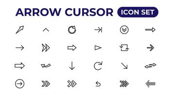 Arrow icon. Arrow vector collection. Arrow. Cursor.