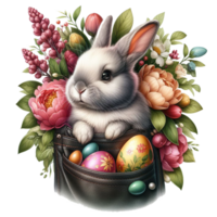 acquerello Pasqua clipart, Pasqua coniglietto grafica, asilo Pasqua clipart, acquerello carino coniglietto, clipart Pasqua uova, png