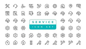 cliente Servicio icono colocar. conteniendo cliente satisfecho, asistencia, experiencia, comentario, operador y técnico apoyo íconos vector