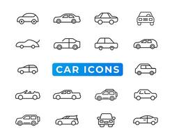 entrega por coche icono en diferente estilo vector ilustración. dos de colores y negro entrega por coche vector íconos diseñado en completado, describir, línea y carrera estilo lata ser usado para web, móvil, ui