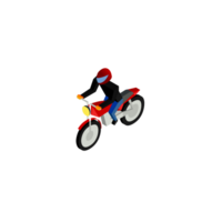 AI generated a man riding bicycle png