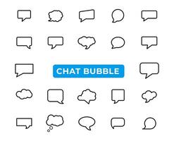 conjunto de burbujas de discurso. hablar burbuja. colección de burbujas de discurso en la nube. vector