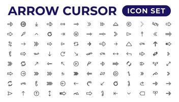 Arrow icon. Arrow vector collection. Arrow. Cursor.