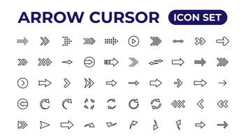 Arrow icon. Arrow vector collection. Arrow. Cursor.