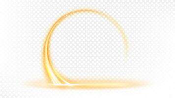 Round Gold Shiny Frame on A White Pattern, Designed For A White Background, Vector Illustration