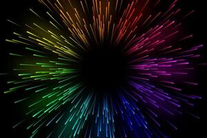 Colorful Line Streak, Abstract Line Explosion, Vector Illustration